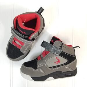 Shaq Black Red Gray High Top Size 7